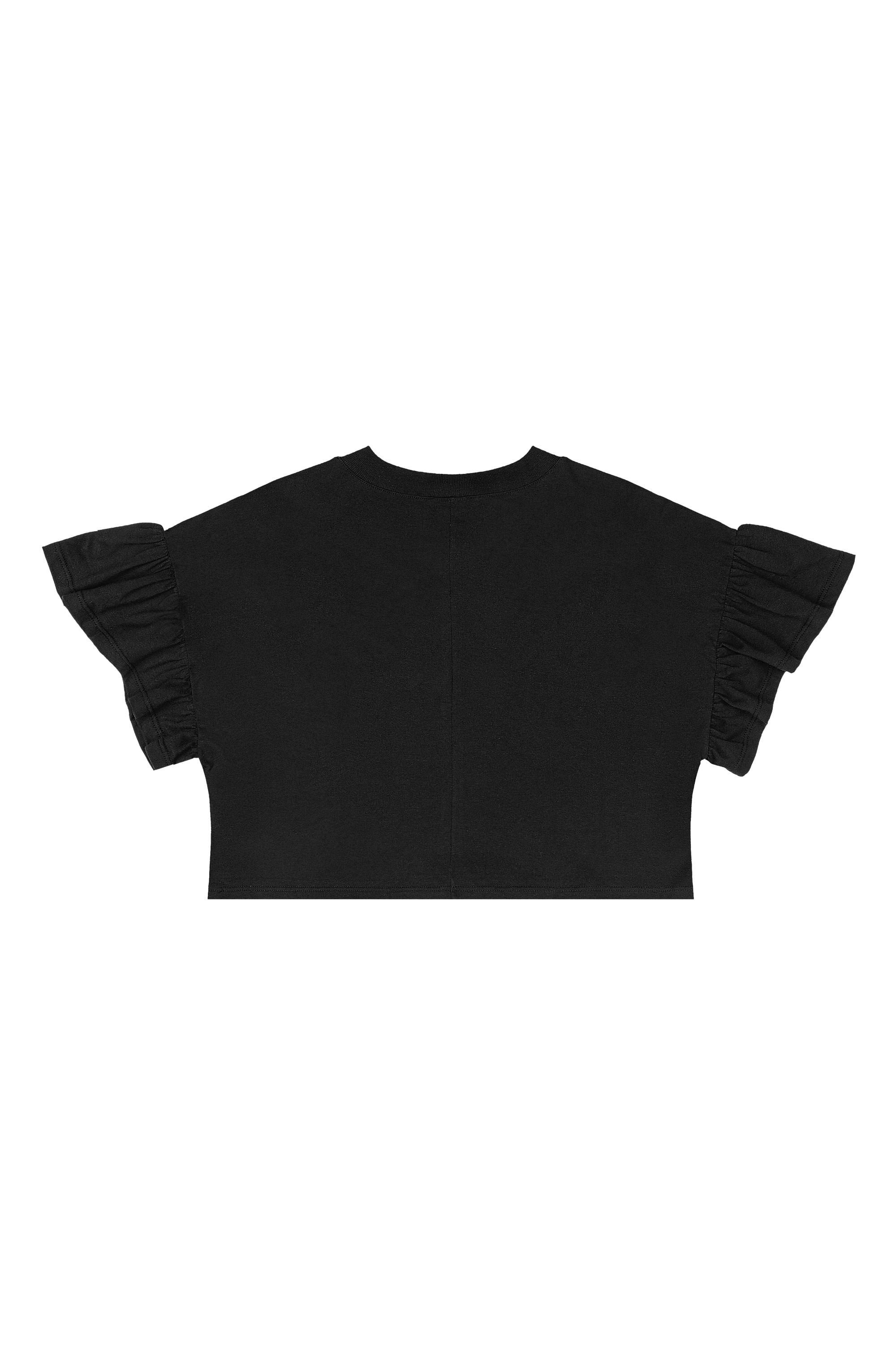Conjunto Juvenil com Blusa Cropped e Saia Brilhante (Preto) Gloss - Imagem 11
